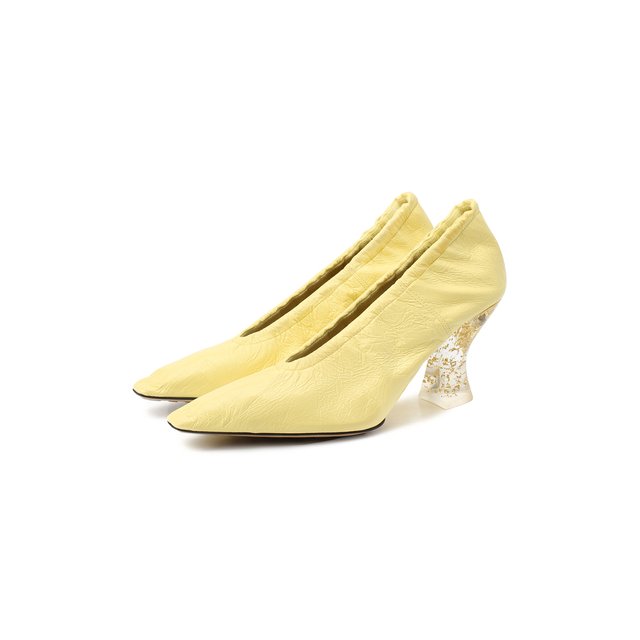 Кожаные туфли Bottega Veneta цвет жёлтый
