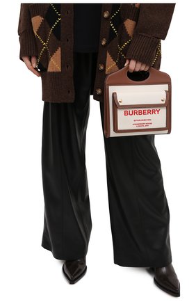 Женская сумка pocket BURBERRY коричневого цвета по цене 78100 руб., арт. 8037401 | Фото 2 Женская сумка pocket BURBERRY коричневого цвета, арт. 8037401 | Фото 2