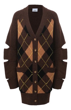 Женский кардиган из шерсти и кашемира BURBERRY коричневого цвета по цене 72500 руб., арт. 8037239 | Фото 1 Женский кардиган из шерсти и кашемира BURBERRY коричневого цвета, арт. 8037239 | Фото 1