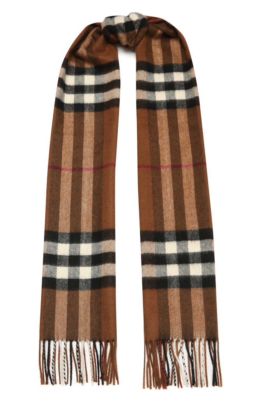 Женский бежевый кашемировый шарф BURBERRY — купить в интернет-магазине