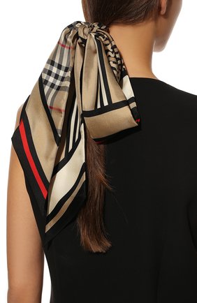 Мужские шелковый шарф BURBERRY бежевого цвета по цене 13800 руб., арт. 8037017 | Фото 2 Мужские шелковый шарф BURBERRY бежевого цвета, арт. 8037017 | Фото 2