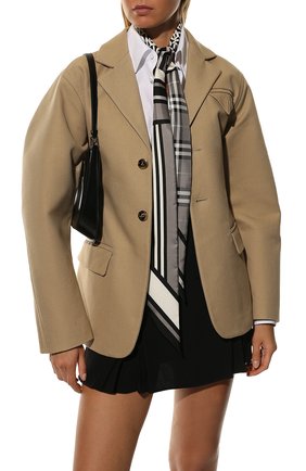 Мужские шелковый шарф BURBERRY серого цвета по цене 13800 руб., арт. 8037016 | Фото 2 Мужские шелковый шарф BURBERRY серого цвета, арт. 8037016 | Фото 2