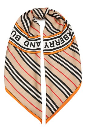 Женский шелковый платок BURBERRY бежевого цвета по цене 28600 руб., арт. 8032458 | Фото 1 Женский шелковый платок BURBERRY бежевого цвета, арт. 8032458 | Фото 1