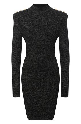 Женское платье из вискозы BALMAIN черного цвета по цене 142000 руб., арт. VF16232/K212 | Фото 1 Женское платье из вискозы BALMAIN черного цвета, арт. VF16232/K212 | Фото 1