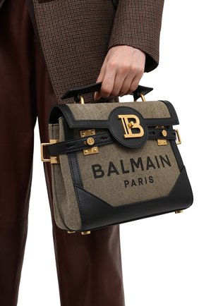 Женская сумка bbuzz 23 BALMAIN хаки цвета по цене 146500 руб., арт. VN1S530/TCPY | Фото 2 Женская сумка bbuzz 23 BALMAIN хаки цвета, арт. VN1S530/TCPY | Фото 2