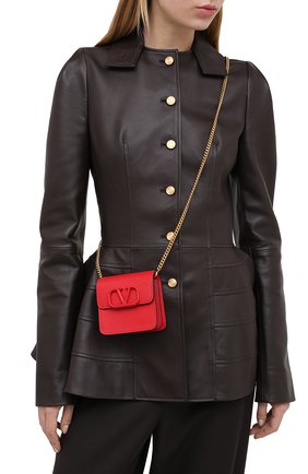 Женская сумка valentino garavani vsling VALENTINO красного цвета по цене 59750 руб., арт. SW0P0S96/RQR | Фото 2 Женская сумка valentino garavani vsling VALENTINO красного цвета, арт. SW0P0S96/RQR | Фото 2