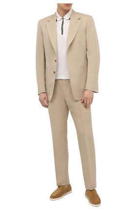 Мужские замшевые лоферы summer walk LORO PIANA бежевого цвета по цене 65150 руб., арт. FAE8124 | Фото 2 Мужские замшевые лоферы summer walk LORO PIANA бежевого цвета, арт. FAE8124 | Фото 2