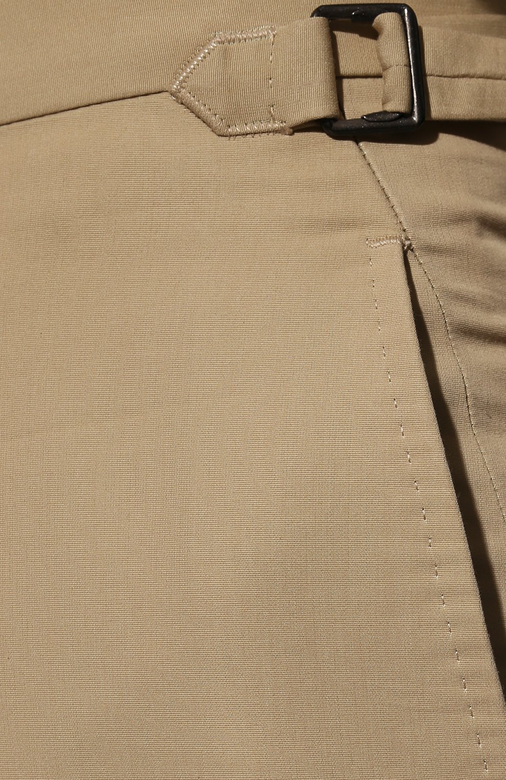 Мужские брюки из хлопка и шелка TOM FORD бежевого цвета, арт. Q74R29/610043 | Фото 5 (Материал внешний: Шелк, Хлопок; Длина (брюки, джинсы): Стандартные; Региональные ограничения белый список (Axapta Mercury): RU; Стили: Классический; Случай: Формальный; Материал подклада: Купро)