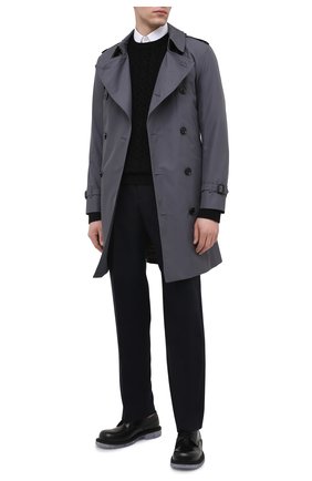 Мужской свитер из шерсти и кашемира BURBERRY черного цвета по цене 55100 руб., арт. 8036590 | Фото 2 Мужской свитер из шерсти и кашемира BURBERRY черного цвета, арт. 8036590 | Фото 2