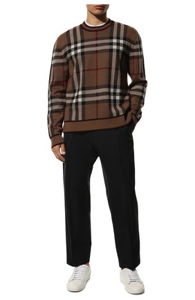 Мужской шерстяной джемпер BURBERRY коричневого цвета по цене 62700 руб., арт. 8036603 | Фото 2 Мужской шерстяной джемпер BURBERRY коричневого цвета, арт. 8036603 | Фото 2