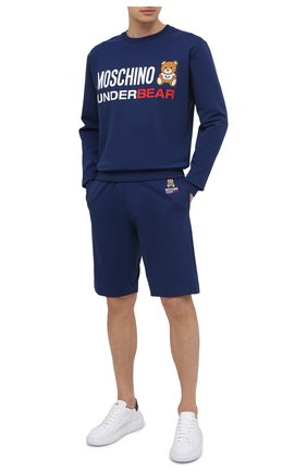 Мужской хлопковый свитшот MOSCHINO темно-синего цвета по цене 18850 руб., арт. A1701/8106 | Фото 2 Мужской хлопковый свитшот MOSCHINO темно-синего цвета, арт. A1701/8106 | Фото 2
