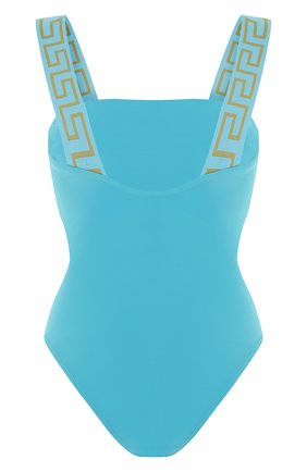 Женский слитный купальник VERSACE голубого цвета по цене 25900 руб., арт. ABD01098/A232185 | Фото 2 Женский слитный купальник VERSACE голубого цвета, арт. ABD01098/A232185 | Фото 2