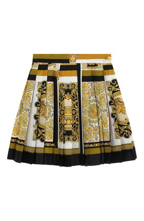 Женская шелковая юбка VERSACE золотого цвета по цене 111000 руб., арт. A79448/1F00385 | Фото 1 Женская шелковая юбка VERSACE золотого цвета, арт. A79448/1F00385 | Фото 1