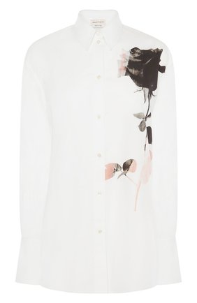 Женская рубашка ALEXANDER MCQUEEN белого цвета по цене 69750 руб., арт. 651089/QCAB3 | Фото 1 Женская рубашка ALEXANDER MCQUEEN белого цвета, арт. 651089/QCAB3 | Фото 1