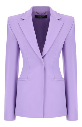 Женский жакет из вискозы VERSACE сиреневого цвета по цене 205500 руб., арт. A88733/A208429 | Фото 1 Женский жакет из вискозы VERSACE сиреневого цвета, арт. A88733/A208429 | Фото 1