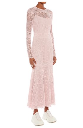 Женское платье ALEXANDER MCQUEEN розового цвета по цене 209500 руб., арт. 650280/Q1ASF | Фото 2 Женское платье ALEXANDER MCQUEEN розового цвета, арт. 650280/Q1ASF | Фото 2