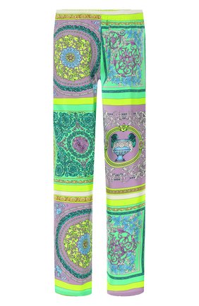 Женские шелковые брюки VERSACE разноцветного цвета по цене 89850 руб., арт. AUD05057/1F00508 | Фото 2 Женские шелковые брюки VERSACE разноцветного цвета, арт. AUD05057/1F00508 | Фото 2
