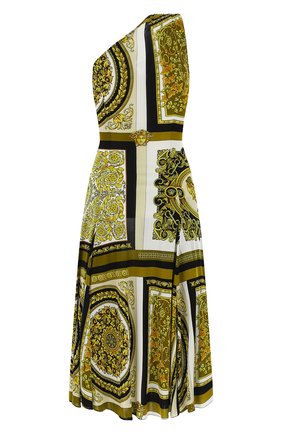 Женское платье из вискозы VERSACE золотого цвета по цене 171500 руб., арт. A88501/1F00454 | Фото 2 Женское платье из вискозы VERSACE золотого цвета, арт. A88501/1F00454 | Фото 2