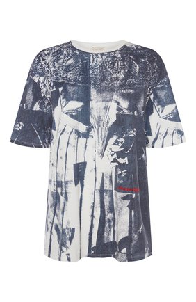 Женская футболка ALEXANDER MCQUEEN темно-синего цвета по цене 39100 руб., арт. 651868/QZACO | Фото 1 Женская футболка ALEXANDER MCQUEEN темно-синего цвета, арт. 651868/QZACO | Фото 1
