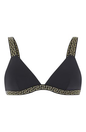 Женский треугольный бра VERSACE черного цвета по цене 13600 руб., арт. ABD01103/A232185 | Фото 1 Женский треугольный бра VERSACE черного цвета, арт. ABD01103/A232185 | Фото 1