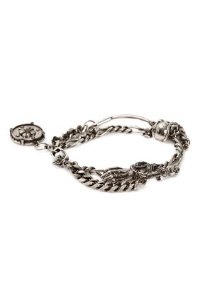 Мужской браслет ALEXANDER MCQUEEN серебряного цвета по цене 39350 руб., арт. 650911/I94VY | Фото 2 Мужской браслет ALEXANDER MCQUEEN серебряного цвета, арт. 650911/I94VY | Фото 2