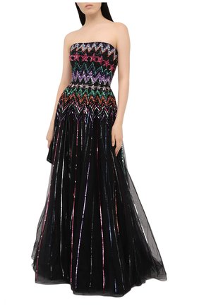 Женское платье с пайетками JENNY PACKHAM черного цвета по цене 417500 руб., арт. HHD101L | Фото 2 Женское платье с пайетками JENNY PACKHAM черного цвета, арт. HHD101L | Фото 2