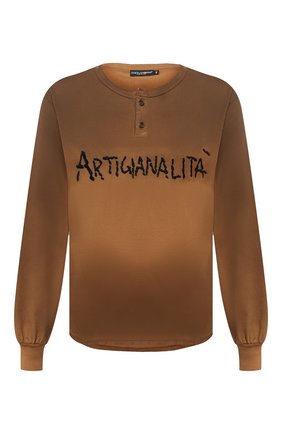 Мужская хлопковый лонгслив DOLCE & GABBANA коричневого цвета по цене 68000 руб., арт. G8MI4Z/G7XRM | Фото 1 Мужская хлопковый лонгслив DOLCE & GABBANA коричневого цвета, арт. G8MI4Z/G7XRM | Фото 1