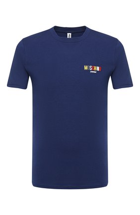 Мужская хлопковая футболка MOSCHINO темно-синего цвета по цене 12300 руб., арт. A1903/2813 | Фото 1 Мужская хлопковая футболка MOSCHINO темно-синего цвета, арт. A1903/2813 | Фото 1