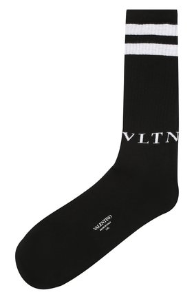 Мужские хлопковые носки VALENTINO черного цвета по цене 8995 руб., арт. VV3KI00W756 | Фото 1 Мужские хлопковые носки VALENTINO черного цвета, арт. VV3KI00W756 | Фото 1