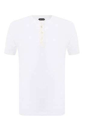 Мужская хлопковая футболка TOM FORD белого цвета, арт. BW402/TFJ957 | Фото 1 (Принт: Без принта; Мужское Кросс-КТ: Футболка-одежда; Длина (для топов): Стандартные; Материал внешний: Хлопок; Стили: Кэжуэл; Рукава: Короткие; Региональные ограничения белый список (Axapta Mercury): RU)