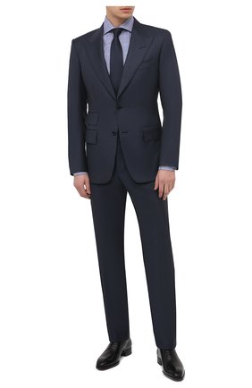 Мужская хлопковая сорочка TOM FORD синего цвета по цене 57250 руб., арт. 9FT153/94S3AX | Фото 2 Мужская хлопковая сорочка TOM FORD синего цвета, арт. 9FT153/94S3AX | Фото 2 (Материал внешний: Хлопок; Манжеты: На пуговицах; Принт: Клетка; Стили: Классический; Рукава: Длинные; Мужское Кросс-КТ: Сорочка-одежда; Рубашки М: Slim Fit; Длина (для топов): Стандартные; Случай: Формальный; Воротник: Акула; Региональные ограничения белый список (Axapta Mercury): RU)