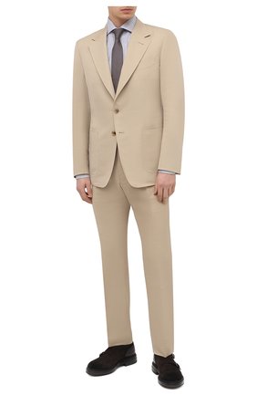 Мужская хлопковая сорочка TOM FORD светло-серого цвета по цене 57250 руб., арт. 9FT150/94S3AX | Фото 2 Мужская хлопковая сорочка TOM FORD светло-серого цвета, арт. 9FT150/94S3AX | Фото 2 (Рукава: Длинные; Мужское Кросс-КТ: Сорочка-одежда; Материал внешний: Хлопок; Рубашки М: Slim Fit; Принт: Клетка; Случай: Формальный; Стили: Классический; Длина (для топов): Стандартные; Манжеты: На пуговицах; Воротник: Акула; Региональные ограничения белый список (Axapta Mercury): RU)