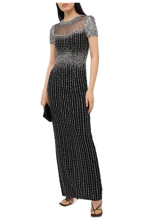 Женское платье с пайетками JENNY PACKHAM черного цвета по цене 313500 руб., арт. HHD106L | Фото 2 Женское платье с пайетками JENNY PACKHAM черного цвета, арт. HHD106L | Фото 2