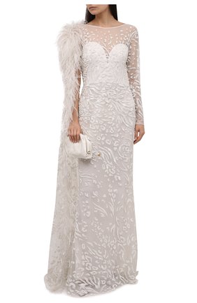 Женское платье ZUHAIR MURAD бежевого цвета по цене 1155000 руб., арт. DRP20019/EMC0003 | Фото 2 Женское платье ZUHAIR MURAD бежевого цвета, арт. DRP20019/EMC0003 | Фото 2