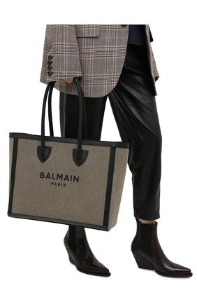Женский сумка-тоут b-army 42 BALMAIN хаки цвета по цене 81800 руб., арт. VN1S615/TCPY | Фото 2 Женский сумка-тоут b-army 42 BALMAIN хаки цвета, арт. VN1S615/TCPY | Фото 2