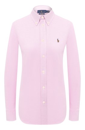 Женская хлопковая рубашка POLO RALPH LAUREN розового цвета по цене 13100 руб., арт. 211664427 | Фото 1 Женская хлопковая рубашка POLO RALPH LAUREN розового цвета, арт. 211664427 | Фото 1