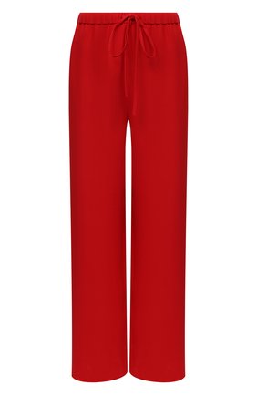 Женские шелковые брюки VALENTINO красного цвета по цене 124500 руб., арт. VB3RB4551MM | Фото 1 Женские шелковые брюки VALENTINO красного цвета, арт. VB3RB4551MM | Фото 1 (Женское Кросс-КТ: Брюки-одежда; Материал внешний: Шелк; Силуэт Ж (брюки и джинсы): Широкие; Стили: Кэжуэл; Длина (брюки, джинсы): Удлиненные)