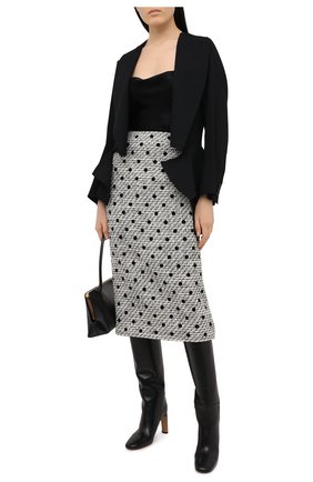 Женская юбка VALENTINO черно-белого цвета по цене 117000 руб., арт. VB3RA7J569M | Фото 2 Женская юбка VALENTINO черно-белого цвета, арт. VB3RA7J569M | Фото 2