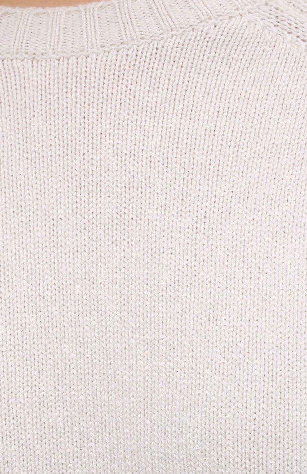 Женский кашемировый свитер VALENTINO кремвого цвета, арт. VB3KCB80652 | Фото 5 (Женское Кросс-КТ: Свитер-одежда; Материал внешний: Шерсть, Кашемир; Рукава: Длинные; Длина (для топов): Стандартные; Региональные ограничения белый список (Axapta Mercury): RU; Стили: Классический)