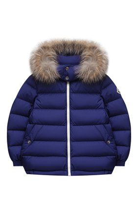 Детский комплект из куртки и комбинезона MONCLER синего цвета по цене 100000 руб., арт. F2-954-1F500-22-68352/12-14A | Фото 2 Детский комплект из куртки и комбинезона MONCLER синего цвета, арт. F2-954-1F500-22-68352/12-14A | Фото 2
