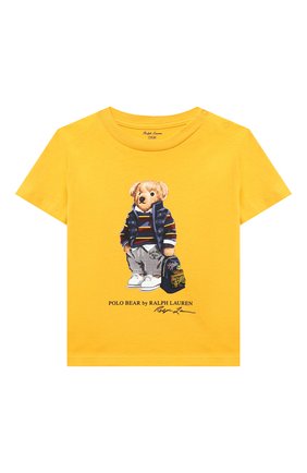 Детский хлопковая футболка RALPH LAUREN желтого цвета по цене 2875 руб., арт. 320799045 | Фото 1 Детский хлопковая футболка RALPH LAUREN желтого цвета, арт. 320799045 | Фото 1