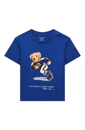 Детский хлопковая футболка RALPH LAUREN синего цвета по цене 2875 руб., арт. 320799045 | Фото 1 Детский хлопковая футболка RALPH LAUREN синего цвета, арт. 320799045 | Фото 1