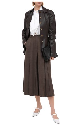 Женские кожаные мюли LOEWE белого цвета по цене 68050 руб., арт. L814S01X14 | Фото 2 Женские кожаные мюли LOEWE белого цвета, арт. L814S01X14 | Фото 2