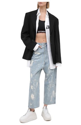 Женская топ VETEMENTS черного цвета по цене 23600 руб., арт. WE51T0100B 1332/BLACK | Фото 2 Женская топ VETEMENTS черного цвета, арт. WE51T0100B 1332/BLACK | Фото 2