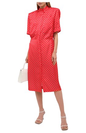 Женское платье VETEMENTS красного цвета по цене 164000 руб., арт. WE51DR100R 2607/RED/WHITE | Фото 2 Женское платье VETEMENTS красного цвета, арт. WE51DR100R 2607/RED/WHITE | Фото 2