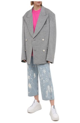 Женская хлопковая футболка VETEMENTS фуксия цвета по цене 27300 руб., арт. UE51TR720P 1611/W | Фото 2 Женская хлопковая футболка VETEMENTS фуксия цвета, арт. UE51TR720P 1611/W | Фото 2