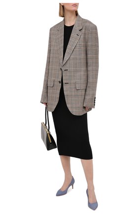 Женские замшевые туфли GIORGIO ARMANI голубого цвета по цене 47400 руб., арт. X1E718/XC067 | Фото 2 Женские замшевые туфли GIORGIO ARMANI голубого цвета, арт. X1E718/XC067 | Фото 2