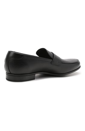 Мужские кожаные пенни-лоферы PRADA черного цвета, арт. 2DC213-053-F0002-G000 | Фото 4 (Материал внешний: Кожа; Мужское Кросс-КТ: Лоферы-обувь; Стили: Классический)