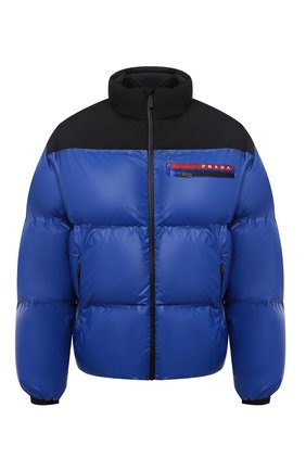 Мужская пуховая куртка PRADA синего цвета по цене 220000 руб., арт. SGX257-1T2Y-F0ZVE-202 | Фото 1 Мужская пуховая куртка PRADA синего цвета, арт. SGX257-1T2Y-F0ZVE-202 | Фото 1