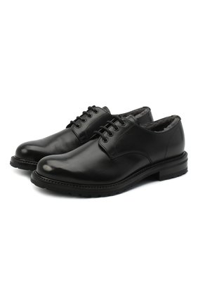Мужские кожаные дерби PRADA черного цвета по цене 81000 руб., арт. 2EF053-3F98-F0632-A000 | Фото 1 Мужские кожаные дерби PRADA черного цвета, арт. 2EF053-3F98-F0632-A000 | Фото 1